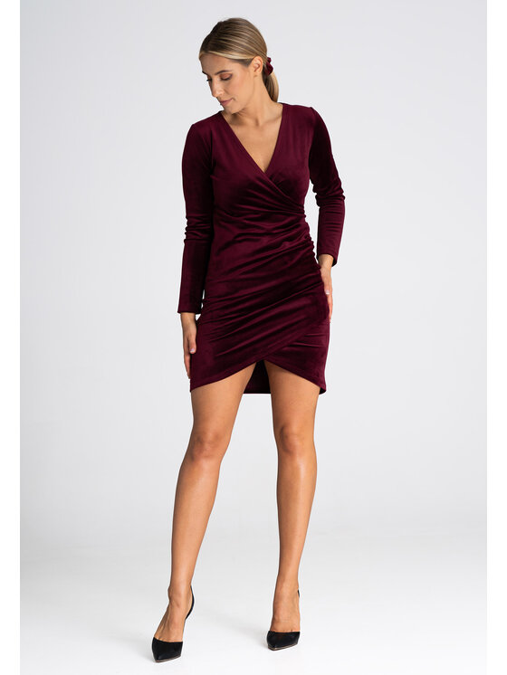 FIGL FIGLFIGL Vestito M963 Bordeaux Regular Fit