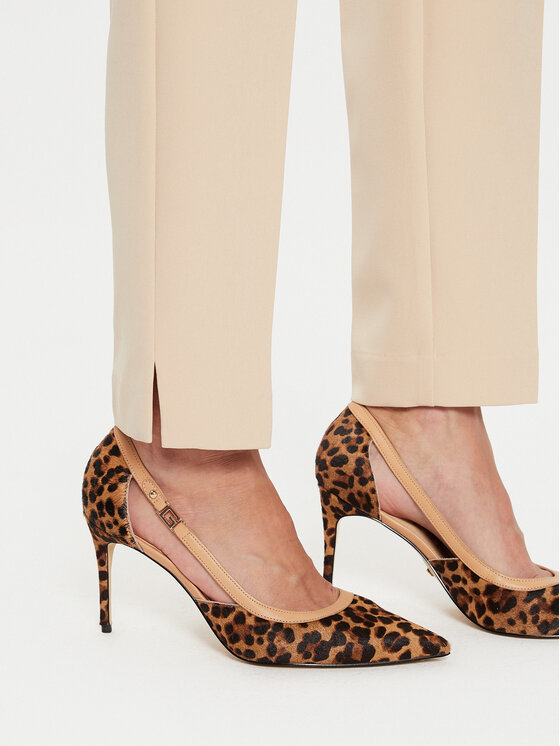 Guess Guess Hlače iz tkanine W4YB52 WFWX2 Bež Regular Fit