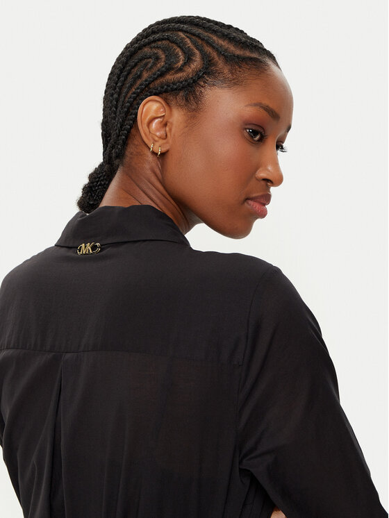 MICHAEL Michael Kors MICHAEL Michael Kors Рокля тип риза MR5829W4YJ Черен Regular Fit