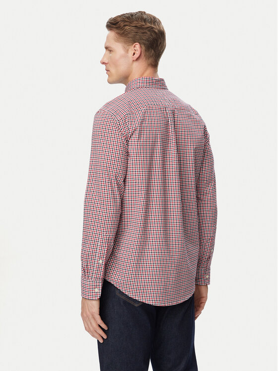Tommy Hilfiger Tommy Hilfiger Srajca Gingham MW0MW43319 Rdeča Regular Fit
