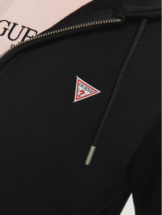 Guess Jeans Guess Jeans Μπλούζα GJ ZIP HOOD REG MINI W4YQ03 KC811 Μαύρο Regular Fit