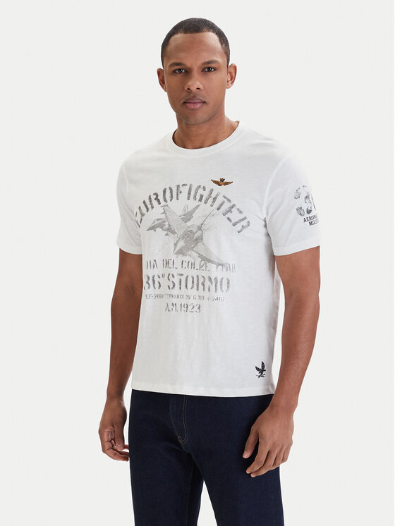 Aeronautica Militare Póló 261TS2525UJ00686 Fehér Regular Fit