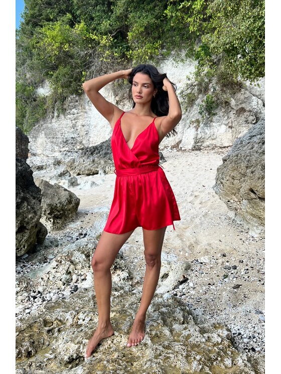 Love and Hate Love and Hate Kombinezon Layla Czerwony Ladies Fit