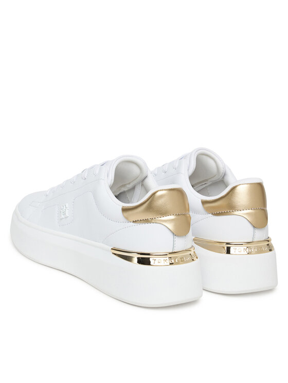 Tommy Hilfiger Tommy Hilfiger Sneakersy Chic Platform Gold FW0FW08817 Biały