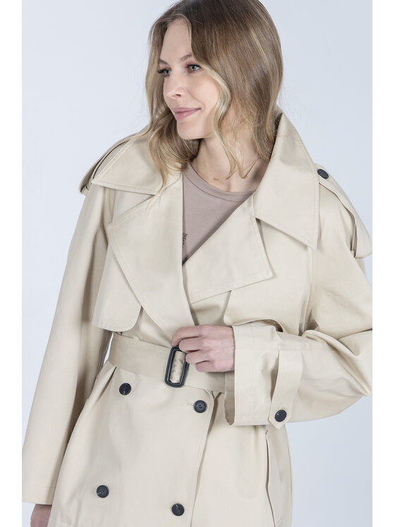 Deni Cler Milano Deni Cler Milano Kurtka damska T-DC-9009-F2-10-12-1 Beżowy Regular Fit
