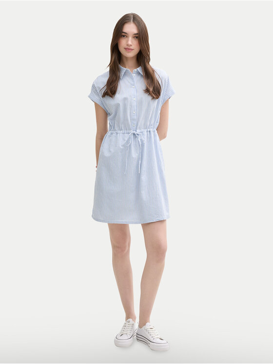 Tom Tailor Denim Tom Tailor Denim Rochie tip cămașă 1045766 Albastru Regular Fit