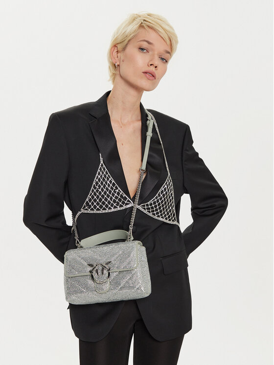 PINKO PINKO Torbica Love Lady Puff Mini Cl AI 24-25 PLTT 100044 A217 ZZFN Srebrna