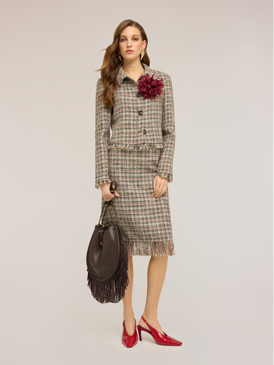 Motivi Motivi Giacca di transizione Q095Q001127N0V2 Crema Regular Fit