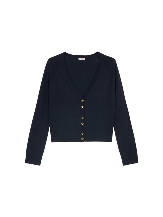 Oltre Oltre Cardigan M287J005021N034 Blu Slim Fit