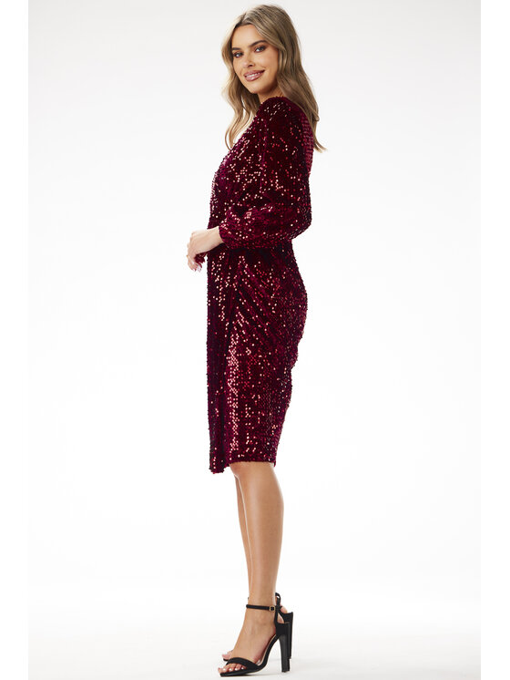 Awama Awama Abito da sera A699 Bordeaux Basic Fit