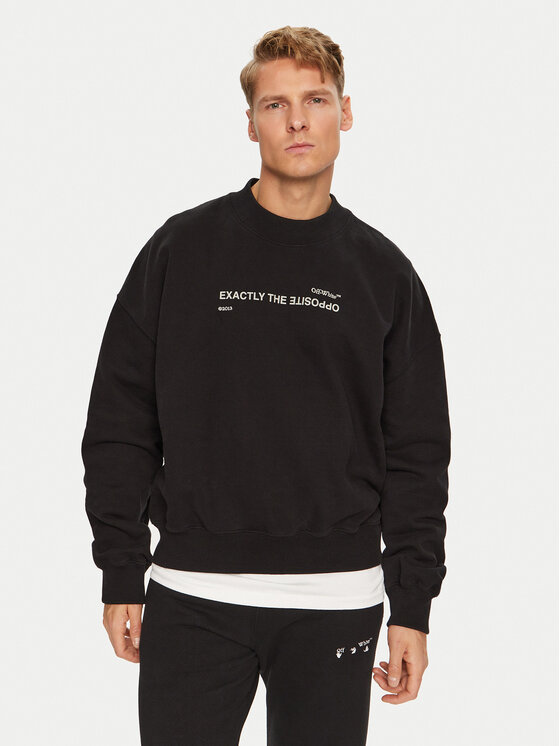 Off-White Mikina OMBA067S23FLE0021032 Čierna Regular Fit
