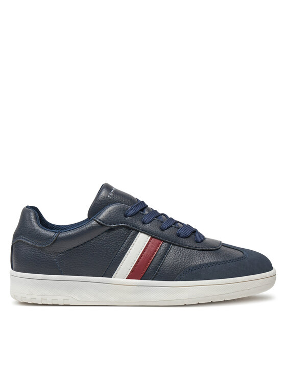 Tommy Hilfiger Snīkeri Stripes Low Cut Lace-Up Sneaker T3X9-33645-1269 Tumši zils