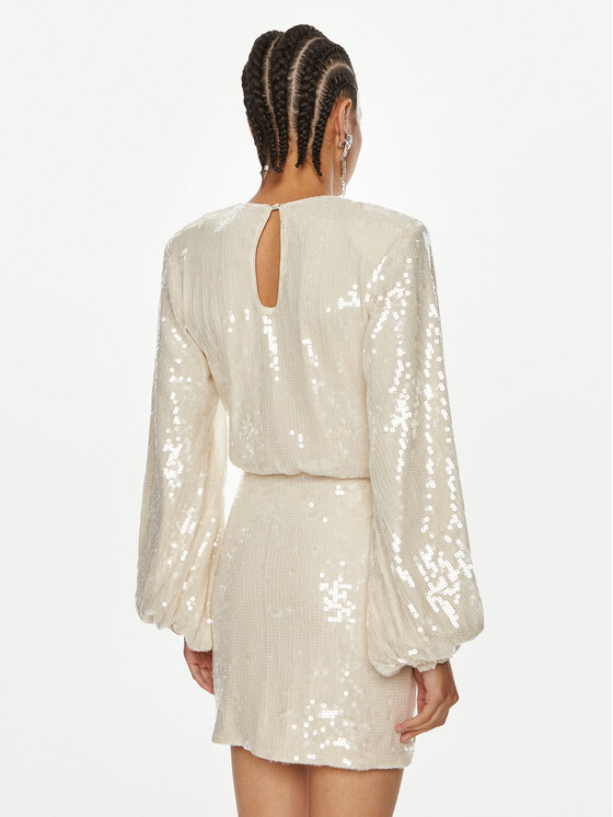 ROTATE ROTATE Coctailkleid Billiana 112873857 Écru Regular Fit