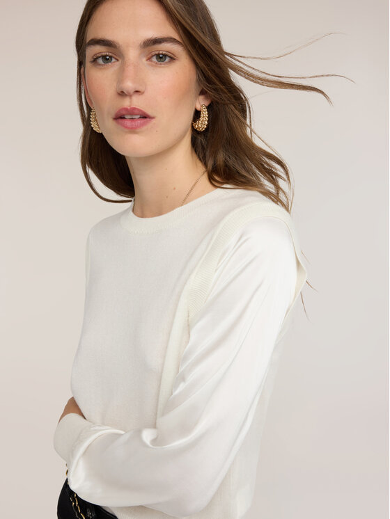 Motivi Motivi Maglione M441W004153N011 Bianco Regular Fit