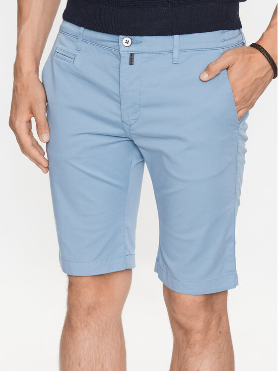 Pierre Cardin Pierre Cardin Šortky z materiálu 34770/000/4007 Modrá Modern Fit