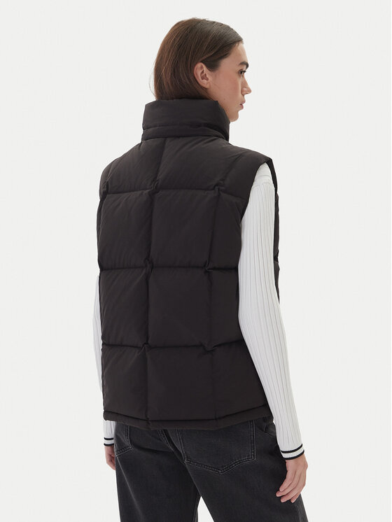 Tommy Jeans Tommy Jeans Vestă Tjw Alaska Grid Down Vest DW0DW21627 Negru Regular Fit