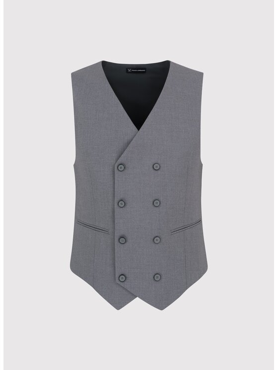 Pako Lorente Pako Lorente Kamizelka P24SF-8X-013 Szary Slim Fit