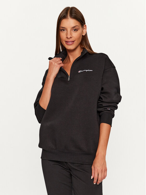 Champion Champion Mikina Half Zip Sweatshirt 116590 Černá Oversize