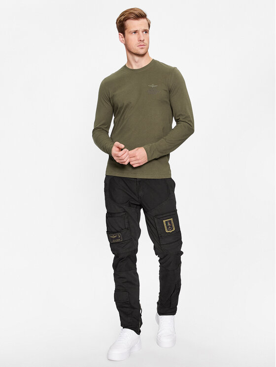Aeronautica Militare Aeronautica Militare Longsleeve 232TS2185J609 Verde Regular Fit