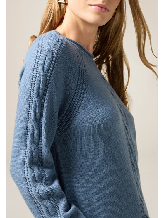Oltre Oltre Sweter M320J005058N004 Turkusowy Regular Fit