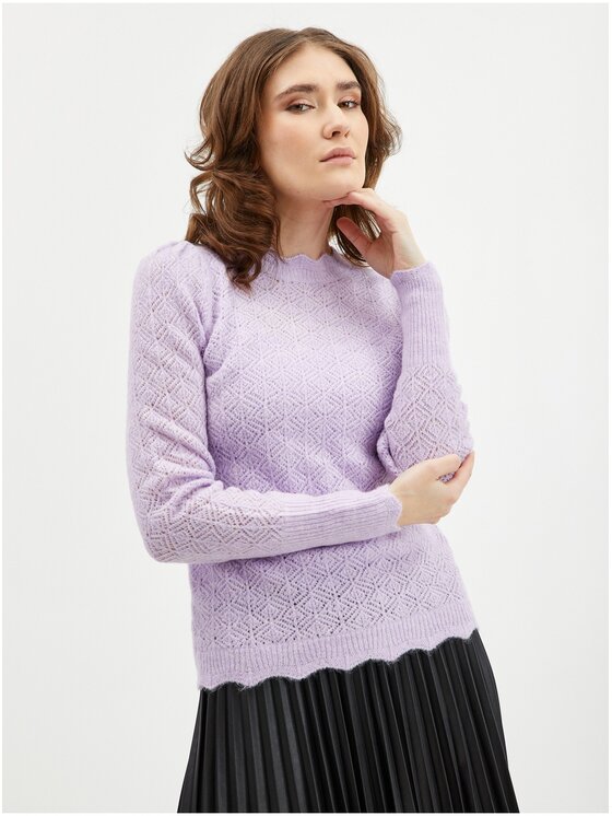 Orsay Orsay Sweter 507472-447000__M Fioletowy Regular Fit