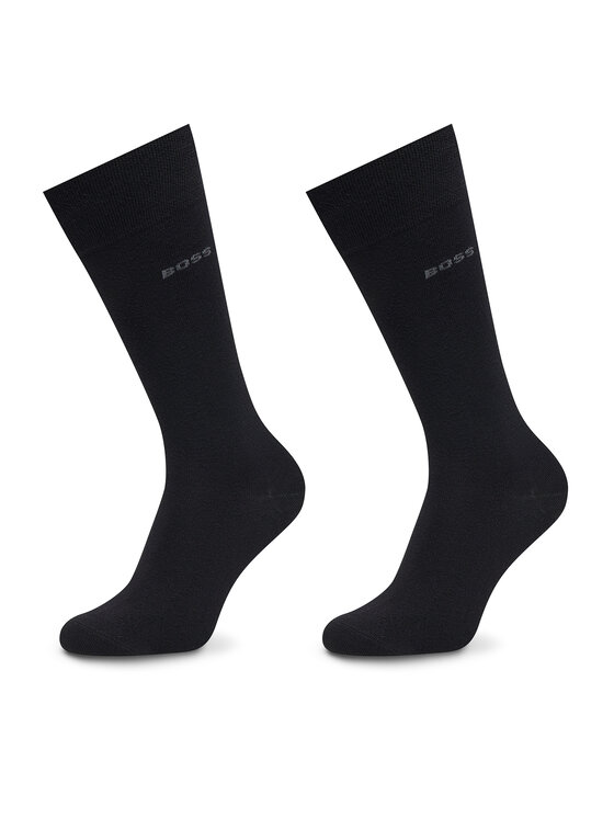 Set de 2 perechi de șosete lungi pentru bărbați BOSS 50538200 Negru