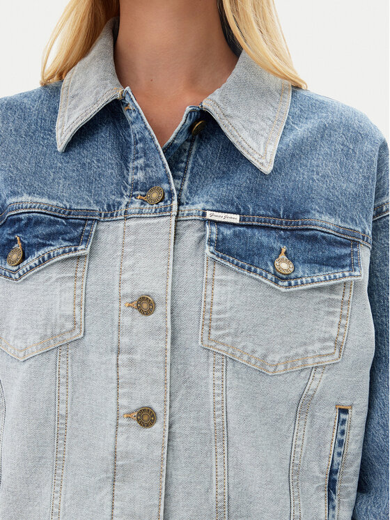 Guess Jeans Guess Jeans Džínsová bunda W5YN56 D5M56 Modrá Regular Fit