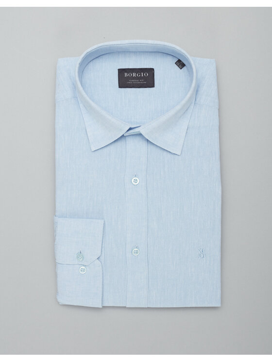 Borgio Borgio Koszula lentini Niebieski Classic Fit