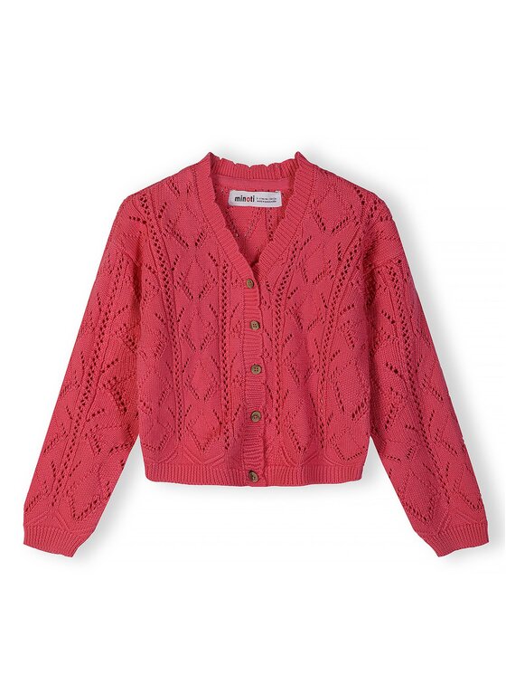 minoti minoti Kardigan 30KNIT103 Różowy Regular Fit