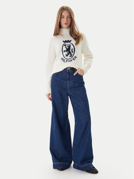 Tommy Hilfiger Tommy Hilfiger Rolák WW0WW46434 Écru Regular Fit