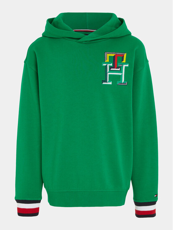 Tommy Hilfiger Tommy Hilfiger Džemperis Monogram KB0KB08827 Žalia Regular Fit
