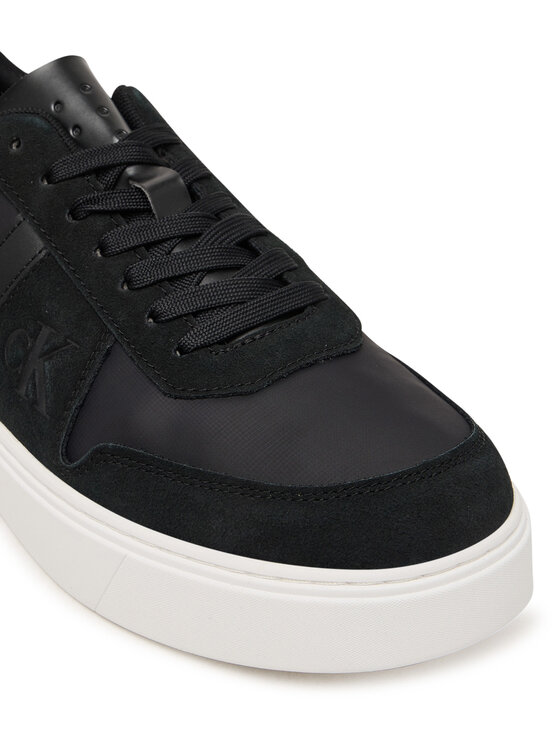 Calvin Klein Calvin Klein Sneakers Mixed Texture Lace Up Cupsole Trainers YM0YM01395 Negru