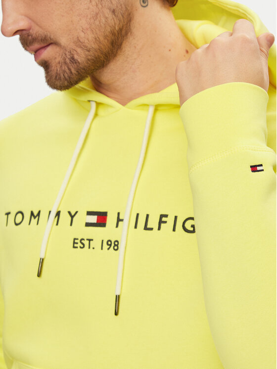 Tommy Hilfiger Tommy Hilfiger Majica dugih rukava Logo MW0MW11599 Žuta Regular Fit