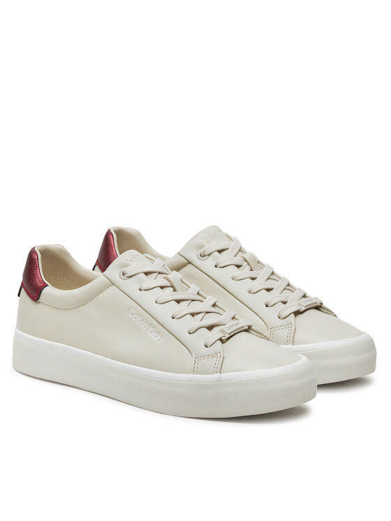 Calvin Klein Calvin Klein Sneakersy Vulc Lace Up Saff Fox W/Met Bt HW0HW02104 Beżowy