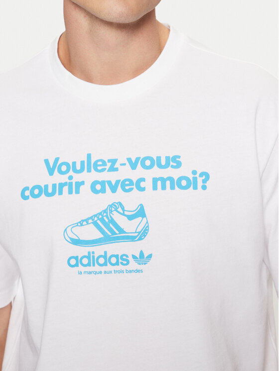 adidas adidas Marškinėliai Graphic Tee JC8365 Balta Regular Fit