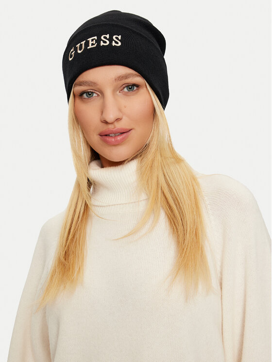 Damska Czapka Guess, Czarna, AW5189 POL01