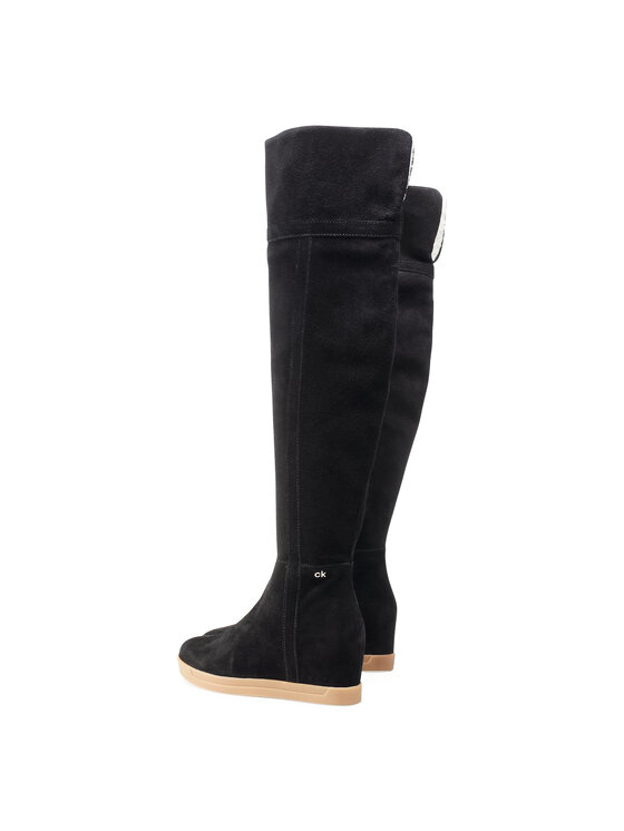 calvin klein florencia knee boots in black