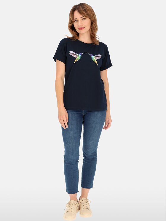 Perso Perso T-Shirt TCE242000F Tmavomodrá Regular Fit