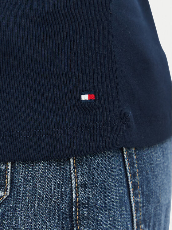 Tommy Hilfiger Tommy Hilfiger T-Shirt Gold Btn Cap WW0WW50942 Σκούρο μπλε Regular Fit