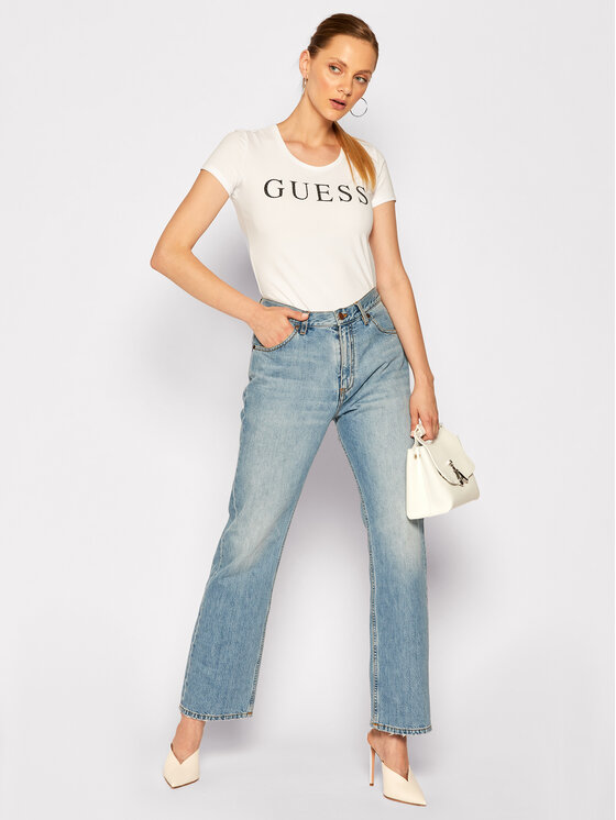 Guess Guess T-Shirt Emma W0YI0F J1300 Bílá Regular Fit