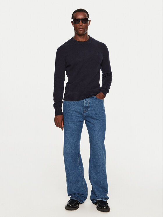 AMI Paris AMI Paris Sveter HKS057.005 Tmavomodrá Regular Fit