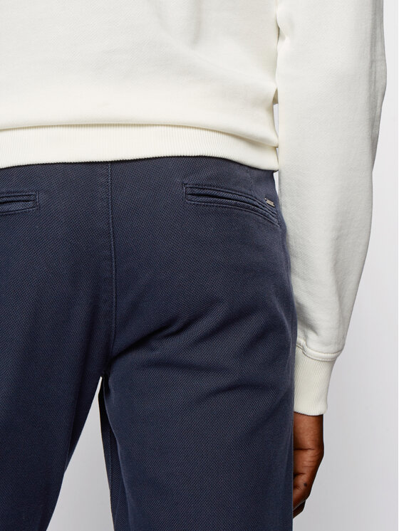 BOSS Boss Szövet nadrág Schino-Modern 2 50436144 Sötétkék Slim Fit