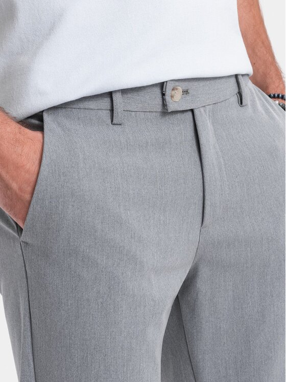 Ombre Ombre Chino kalhoty OM-PACP-0191 Šedá Regular Fit