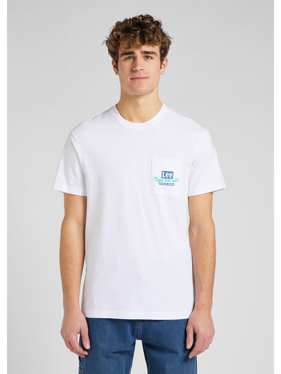 Lee Lee T-shirt BEST CHOICE TEE Bianco Regular Fit