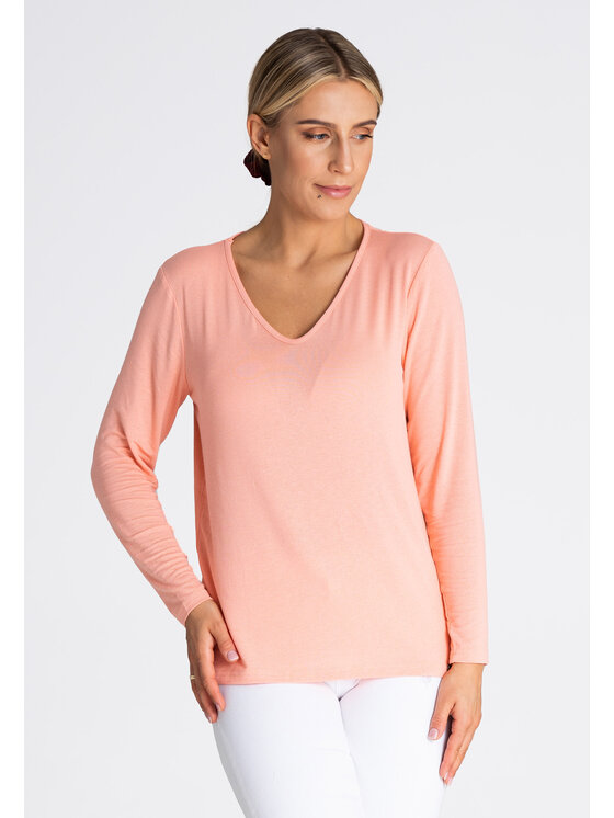 FIGL FIGL Bluzka M980 Różowy Regular Fit