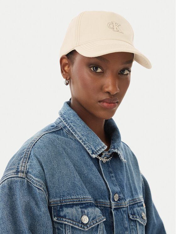 Calvin Klein Calvin Klein Kapa s šiltom LV04F5061G Écru