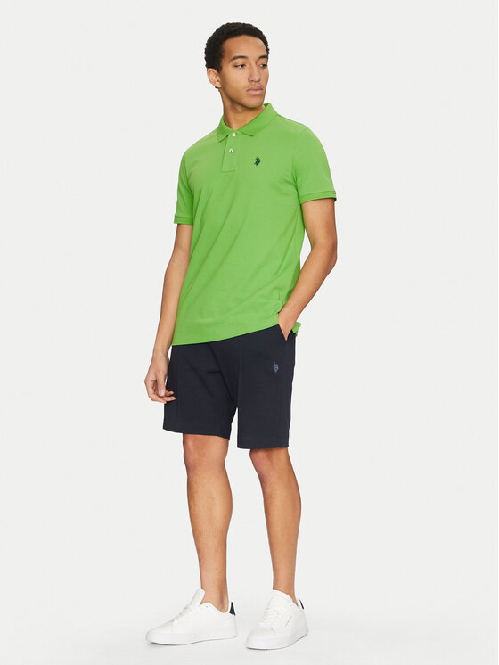U.S. Polo Assn. U.S. Polo Assn. Polo MUP3637 Zielony Regular Fit
