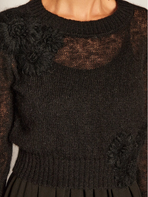 TWINSET TWINSET Komplekti kuuluvad suvekleit ja kampsun 202TP3262 Must Regular Fit