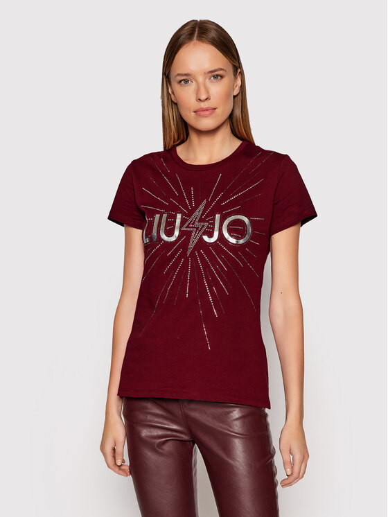 T-shirt WF1449 J6287 Bordeaux Regular Fit