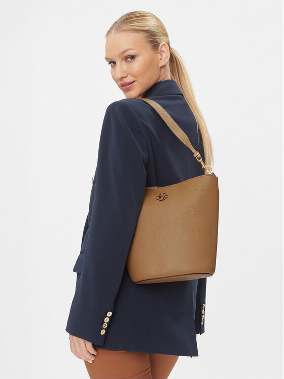Tory Burch Tory Burch Kabelka McGraw Bucket Bag 143544 Hnědá